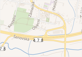 K Insuli v obci Šenov - mapa ulice
