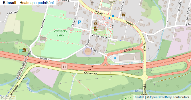 K Insuli - mapa podnikání