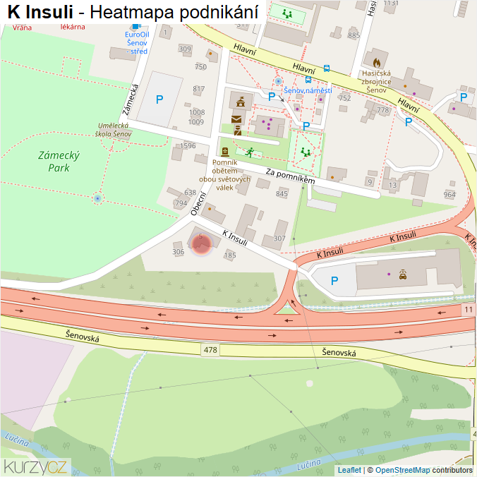 Mapa K Insuli - Firmy v ulici.