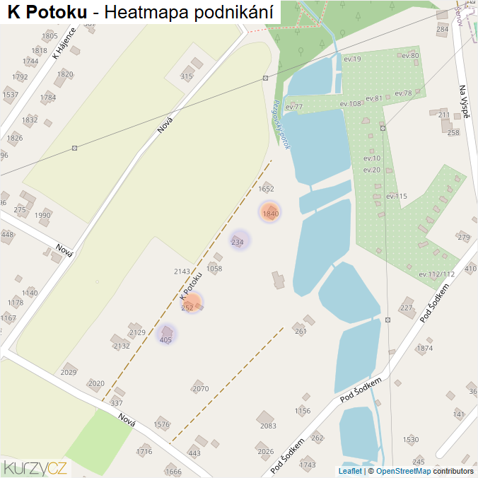 Mapa K Potoku - Firmy v ulici.