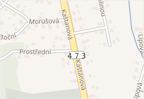 Kaštanová v obci Šenov - mapa ulice