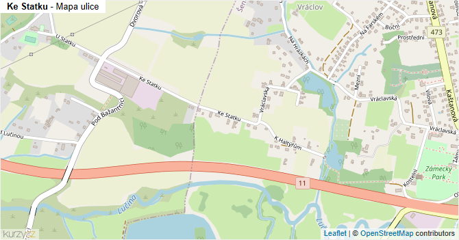 Ke Statku - mapa ulice