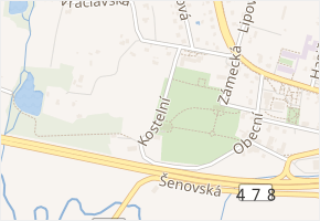 Kostelní v obci Šenov - mapa ulice