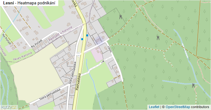 Lesní - mapa podnikání
