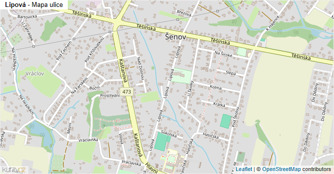 Lipová - mapa ulice