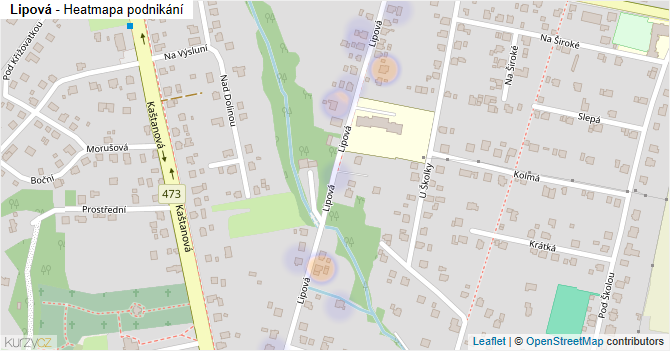 Lipová - mapa podnikání