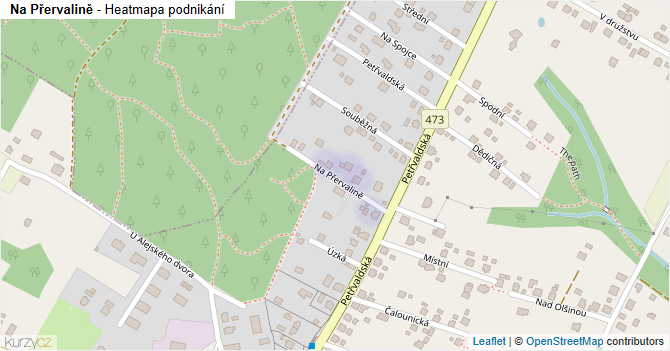 Na Přervalině - mapa podnikání