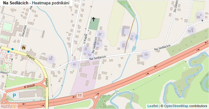Na Sedlácích - mapa podnikání