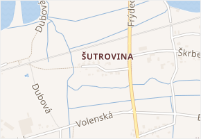 Na Šutrovině v obci Šenov - mapa ulice