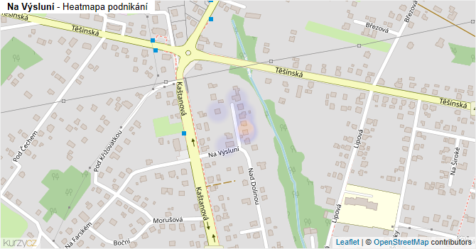 Na Výsluní - mapa podnikání