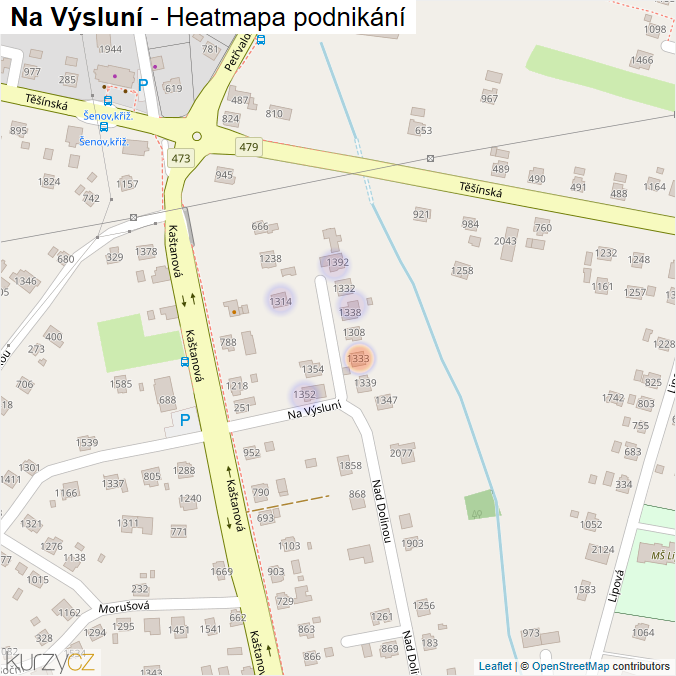 Mapa Na Výsluní - Firmy v ulici.