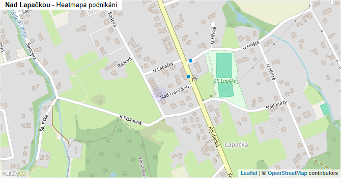 Nad Lapačkou - mapa podnikání
