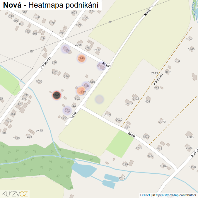 Mapa Nová - Firmy v ulici.