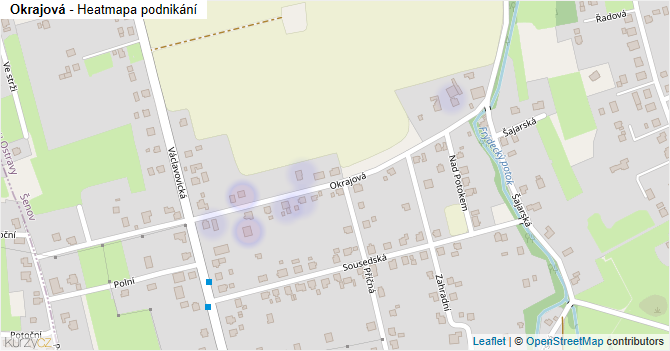 Okrajová - mapa podnikání