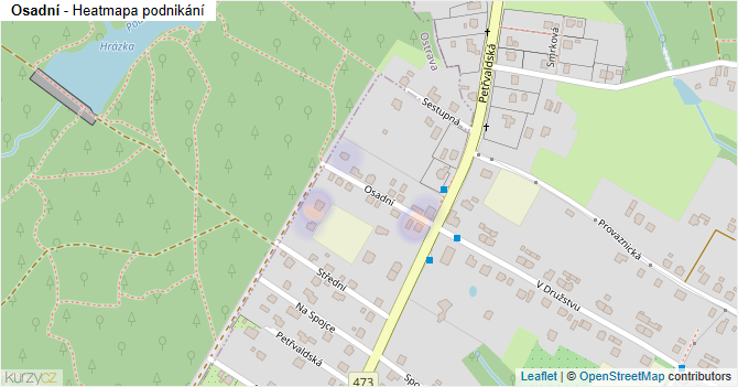 Osadní - mapa podnikání