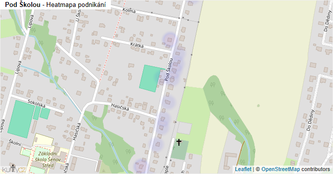 Pod Školou - mapa podnikání