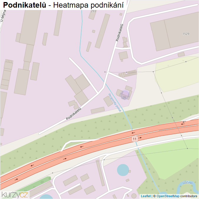 Mapa Podnikatelů - Firmy v ulici.