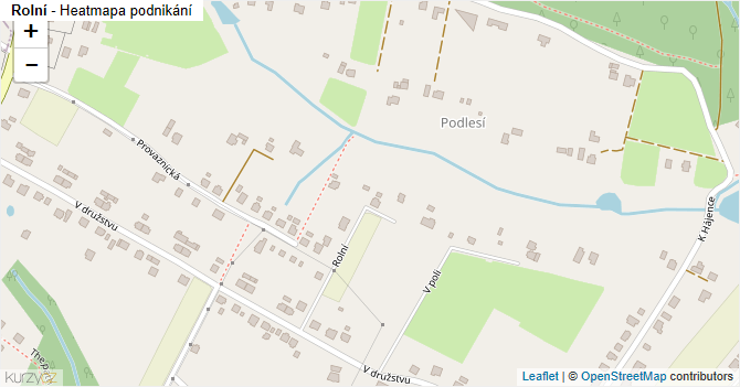 Rolní - mapa podnikání