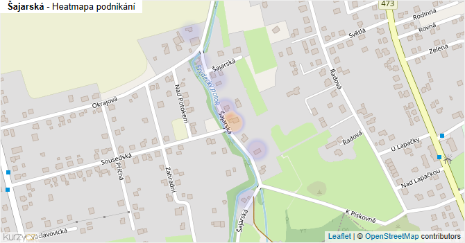 Šajarská - mapa podnikání