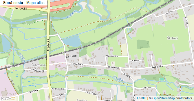 Stará cesta - mapa ulice