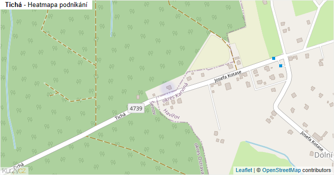 Tichá - mapa podnikání