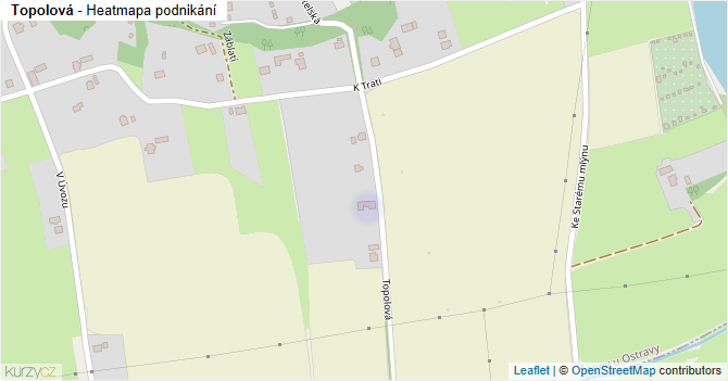 Topolová - mapa podnikání