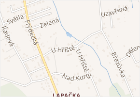 U Hřiště v obci Šenov - mapa ulice