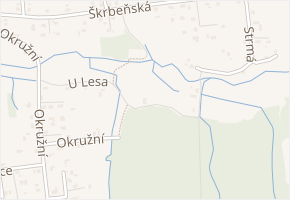 U Lesa v obci Šenov - mapa ulice