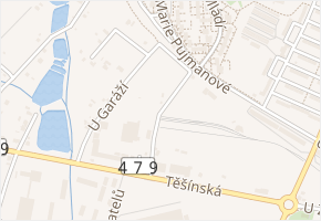 U Panelárny v obci Šenov - mapa ulice