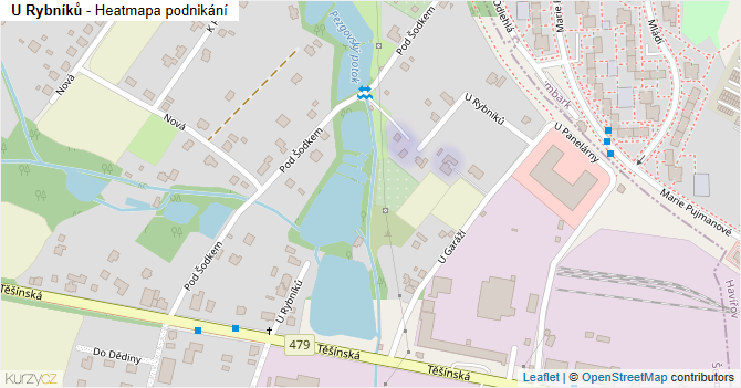 U Rybníků - mapa podnikání
