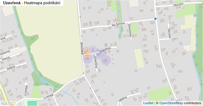 Uzavřená - mapa podnikání