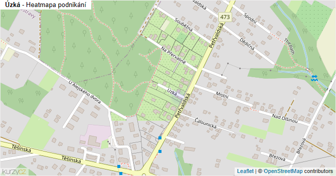 Úzká - mapa podnikání