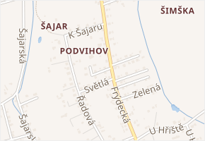 Venkovská v obci Šenov - mapa ulice