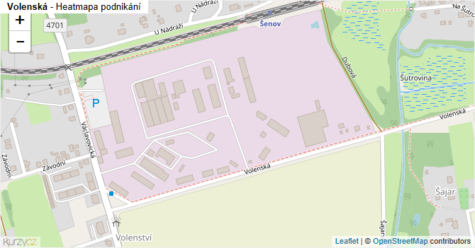 Volenská - mapa podnikání