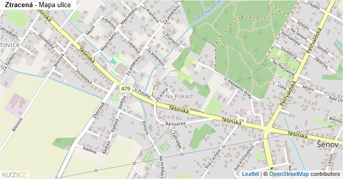 Ztracená - mapa ulice