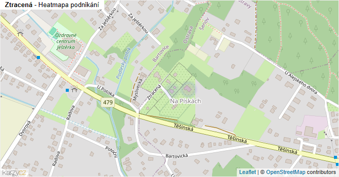 Ztracená - mapa podnikání