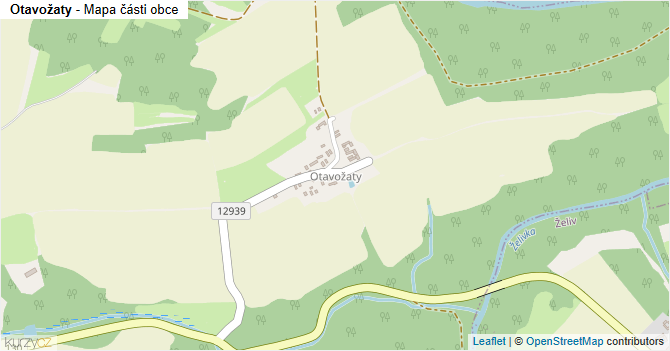 Otavožaty - mapa části obce