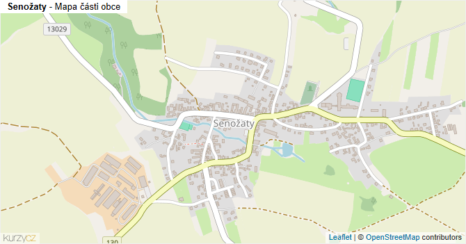 Senožaty - mapa části obce