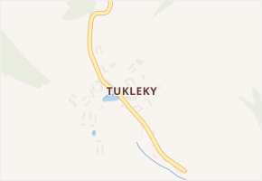 Tukleky v obci Senožaty - mapa části obce