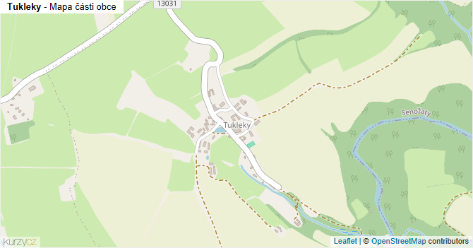 Tukleky - mapa části obce
