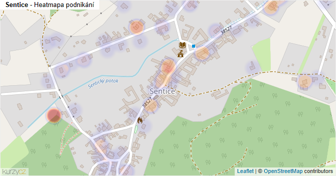 Sentice - mapa podnikání