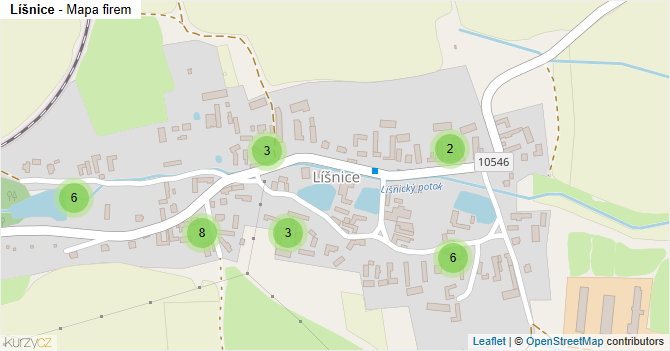 Líšnice - mapa firem