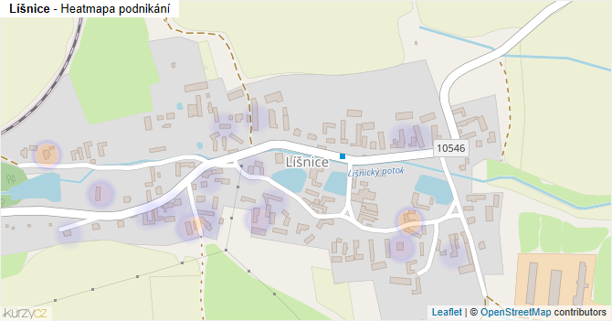 Líšnice - mapa podnikání