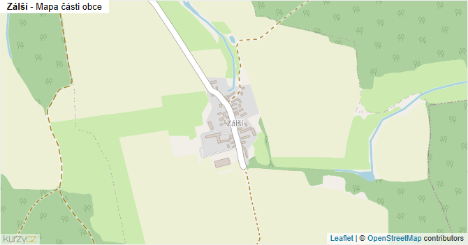 Zálší - mapa části obce