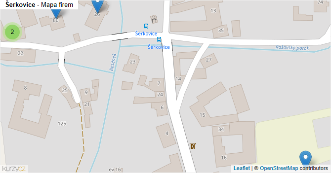 Šerkovice - mapa firem