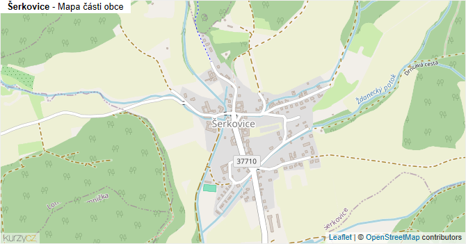 Šerkovice - mapa části obce