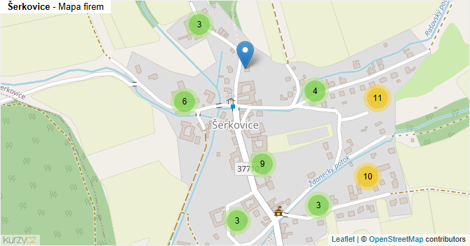 Šerkovice - mapa firem