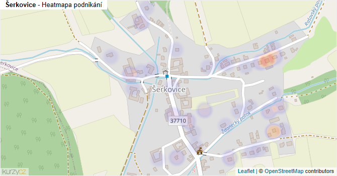 Šerkovice - mapa podnikání