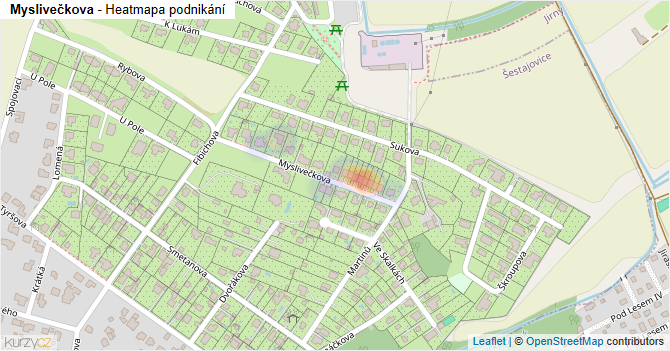 Myslivečkova - mapa podnikání
