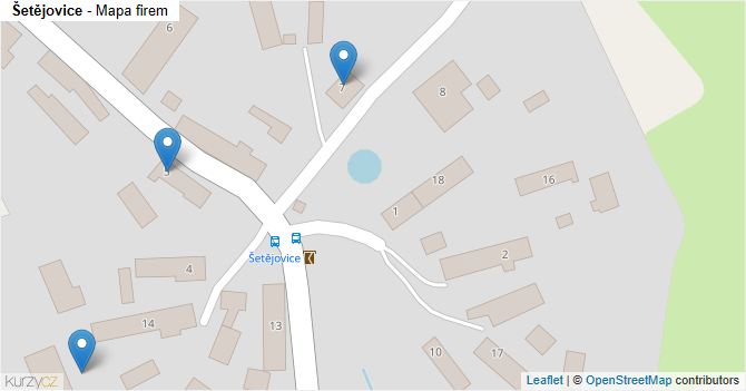 Šetějovice - mapa firem